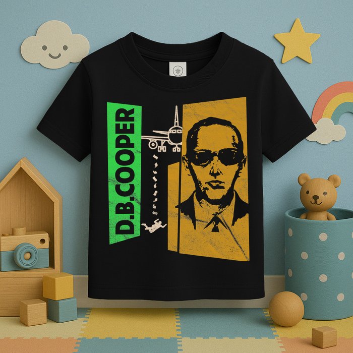 D B Cooper Skyjacker Hijack Retro 60s Style Graphic Toddler T-Shirt