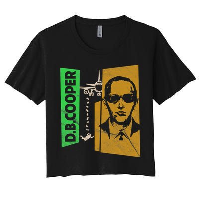 D B Cooper Skyjacker Hijack Retro 60s Style Graphic Crop Top