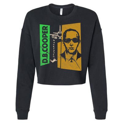 D B Cooper Skyjacker Hijack Retro 60s Style Graphic Cropped Pullover Crew