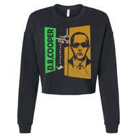 D B Cooper Skyjacker Hijack Retro 60s Style Graphic Cropped Pullover Crew