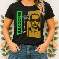 D B Cooper Skyjacker Hijack Retro 60s Style Graphic Womens T-Shirt