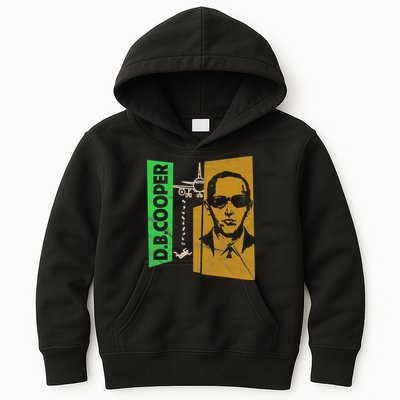 D B Cooper Skyjacker Hijack Retro 60s Style Graphic Kids Hoodie