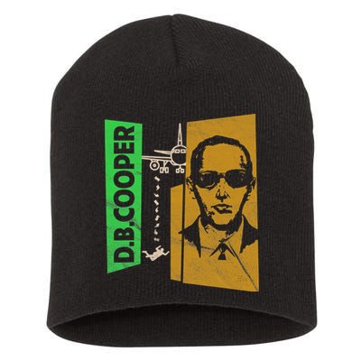 D B Cooper Skyjacker Hijack Retro 60s Style Graphic Short Acrylic Beanie