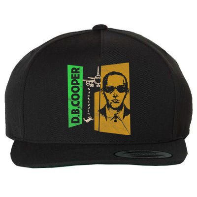 D B Cooper Skyjacker Hijack Retro 60s Style Graphic Wool Snapback Cap
