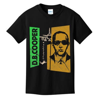 D B Cooper Skyjacker Hijack Retro 60s Style Graphic Kids T-Shirt