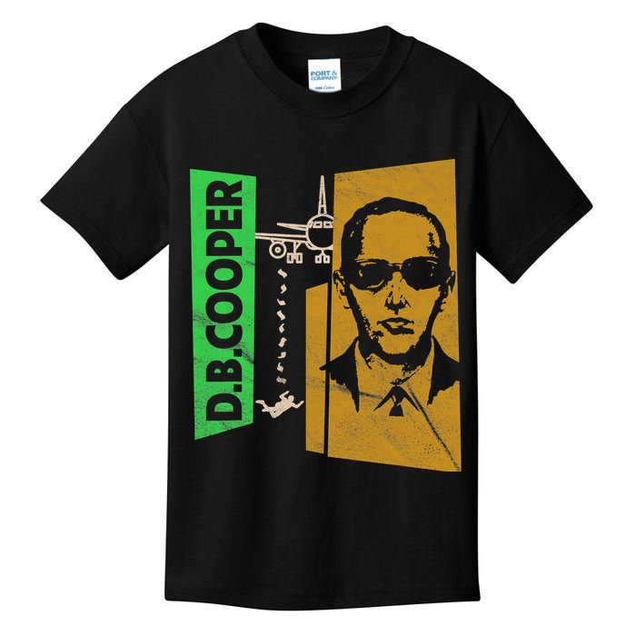 D B Cooper Skyjacker Hijack Retro 60s Style Graphic Kids T-Shirt