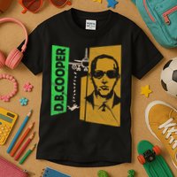 D B Cooper Skyjacker Hijack Retro 60s Style Graphic Kids T-Shirt
