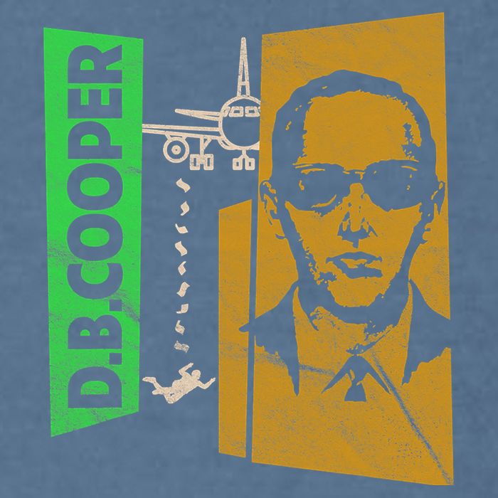 D B Cooper Skyjacker Hijack Retro 60s Style Graphic Garment-Dyed Sweatshirt