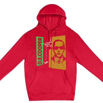 D B Cooper Skyjacker Hijack Retro 60s Style Graphic Premium Pullover Hoodie