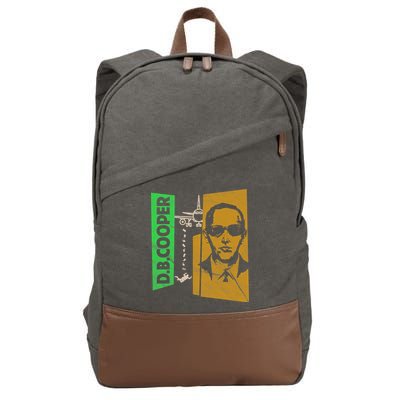 D B Cooper Skyjacker Hijack Retro 60s Style Graphic Cotton Canvas Backpack