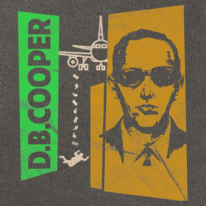 D B Cooper Skyjacker Hijack Retro 60s Style Graphic Cotton Canvas Backpack