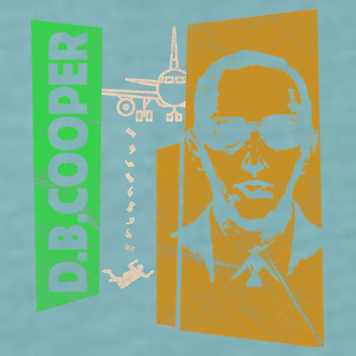 D B Cooper Skyjacker Hijack Retro 60s Style Graphic Sueded Cloud Jersey T-Shirt