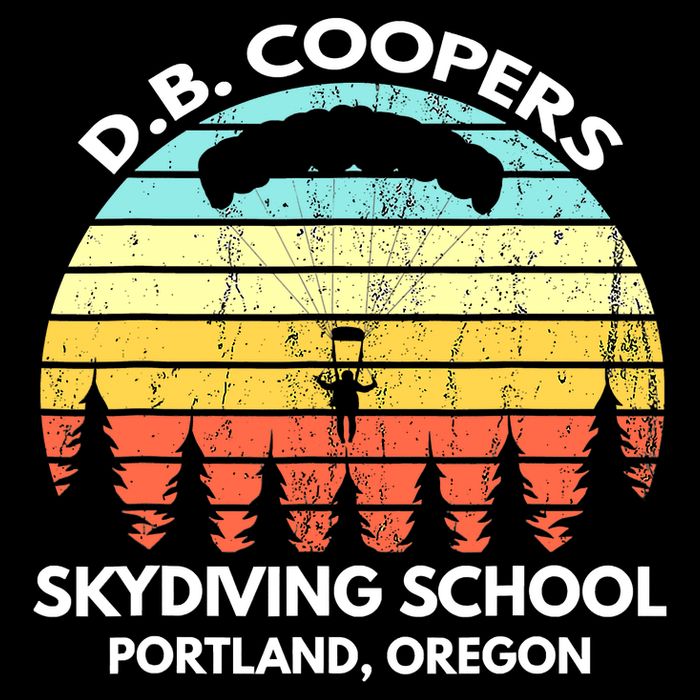 D B Coopers Skydiving School Portland Oregon Funny Drawstring Bag