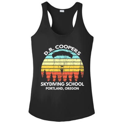 D B Coopers Skydiving School Portland Oregon Funny Ladies PosiCharge Competitor Racerback Tank