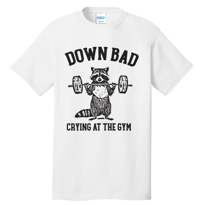 Down Bad Crying At The Gym Racoon Meme Ttpd Tall T-Shirt