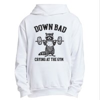 Down Bad Crying At The Gym Racoon Meme Ttpd Urban Pullover Hoodie