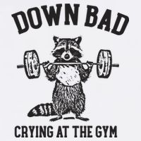 Down Bad Crying At The Gym Racoon Meme Ttpd Wool Snapback Cap