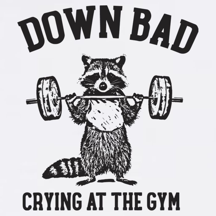 Down Bad Crying At The Gym Racoon Meme Ttpd Wool Snapback Cap
