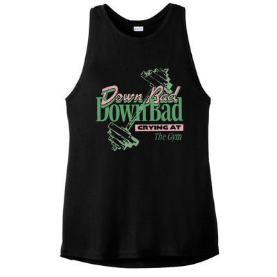 Down Bad Crying At The Gym Ladies PosiCharge Tri-Blend Wicking Tank