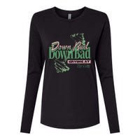 Down Bad Crying At The Gym Womens Cotton Relaxed Long Sleeve T-Shirt