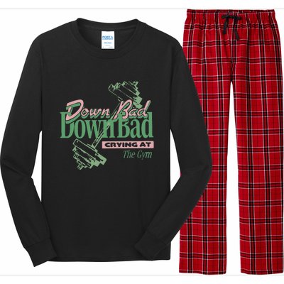 Down Bad Crying At The Gym Long Sleeve Pajama Set