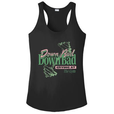 Down Bad Crying At The Gym Ladies PosiCharge Competitor Racerback Tank