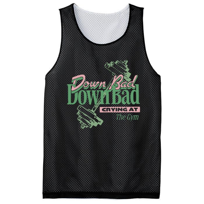 Down Bad Crying At The Gym Mesh Reversible Basketball Jersey Tank