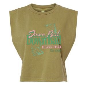 Down Bad Crying At The Gym Garment-Dyed Women's Muscle Tee