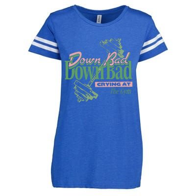 Down Bad Crying At The Gym Enza Ladies Jersey Football T-Shirt