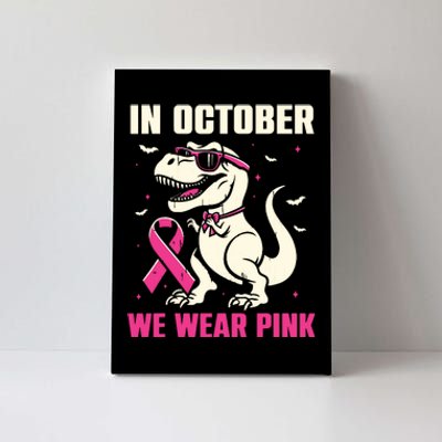 Dinosaur Breast Cancer Awareness Canvas