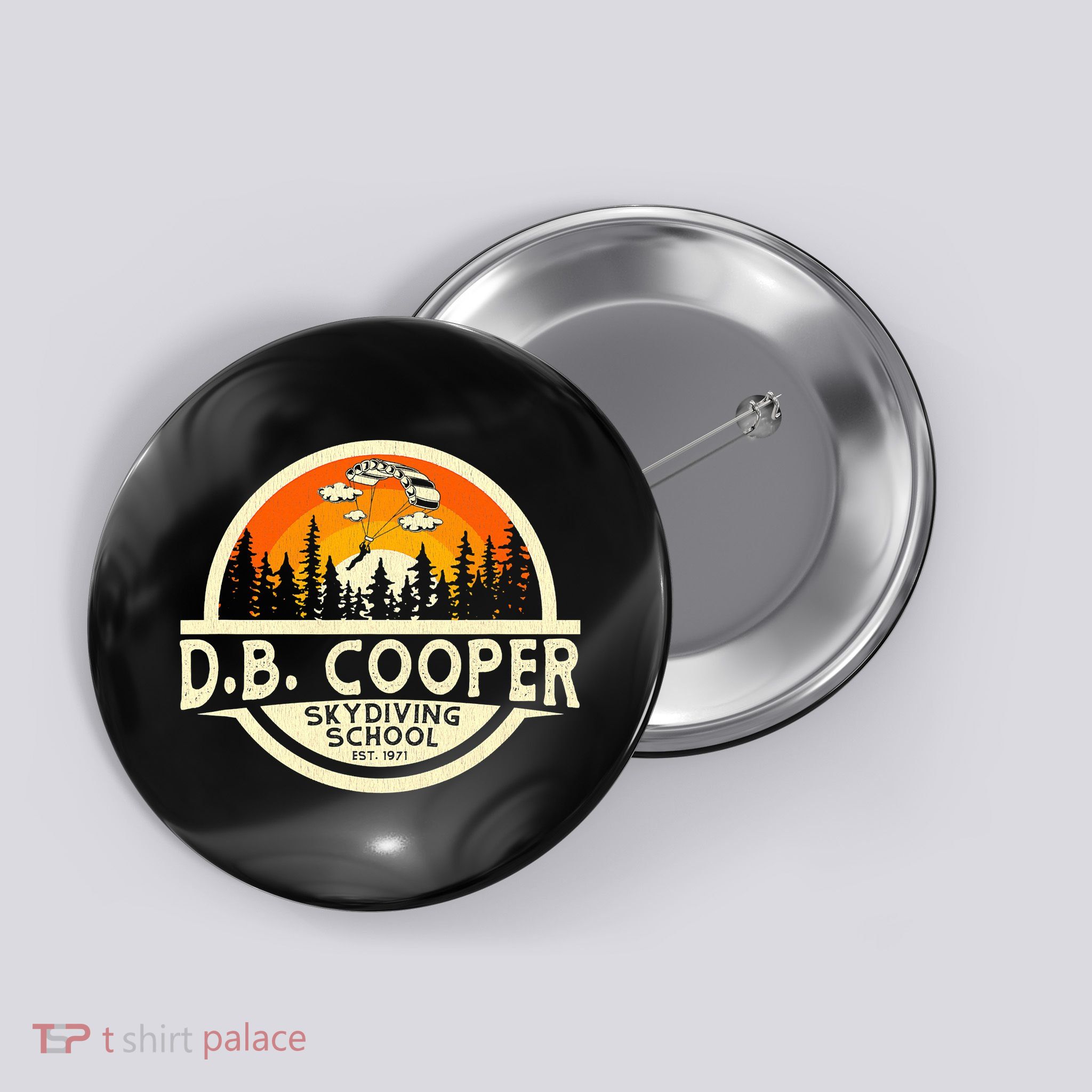 D B Coopers Skydiving School Portland Oregon Button