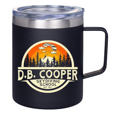D B Coopers Skydiving School Portland Oregon 12oz Stainless Steel Coffee Mug