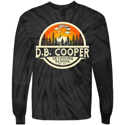 D B Coopers Skydiving School Portland Oregon Tie-Dye Long Sleeve Shirt
