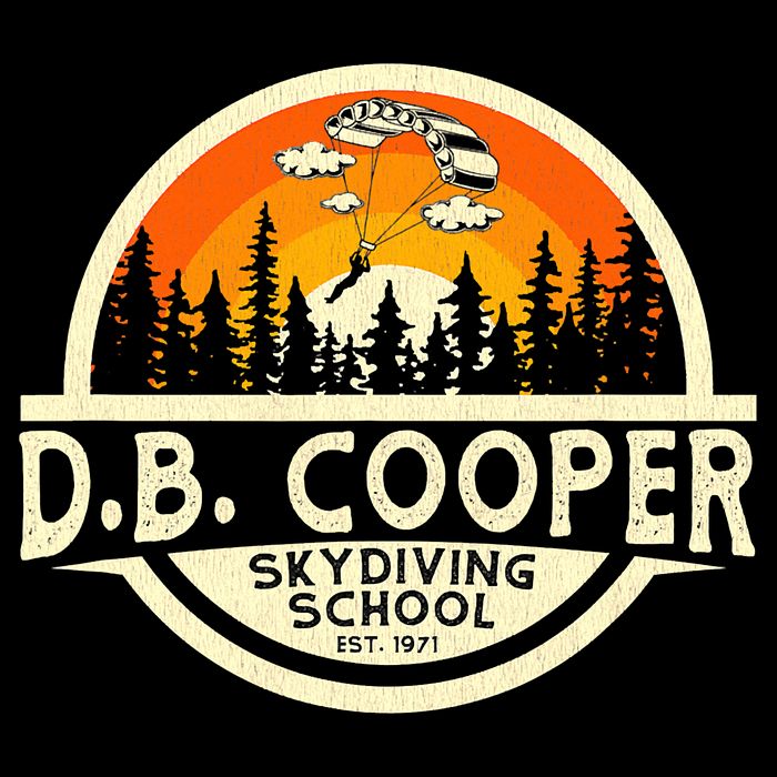 D B Coopers Skydiving School Portland Oregon Cropped Pullover Crew