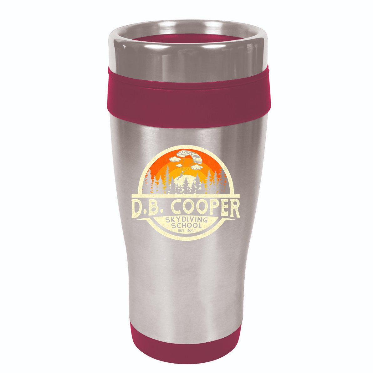 D B Coopers Skydiving School Portland Oregon 16oz Travel Tumbler