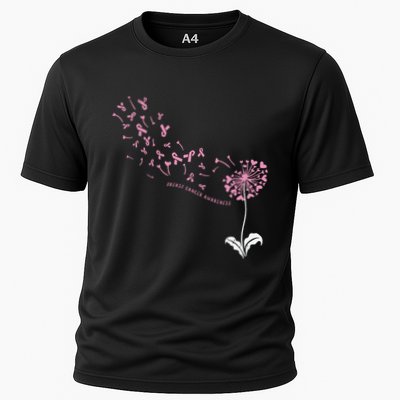Dandelion Breast Cancer Awareness Pink Ribbon Support Gift Performance Shirt