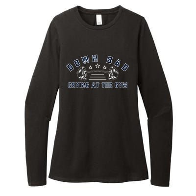 Down Bad Crying At The Gym Womens CVC Long Sleeve Shirt