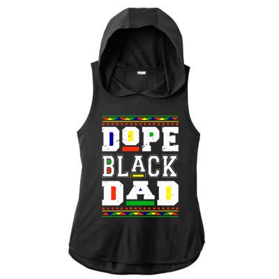 Dope Black Dad Matter African Melanin Black History Month Funny Gift Ladies PosiCharge Tri-Blend Wicking Draft Hoodie Tank