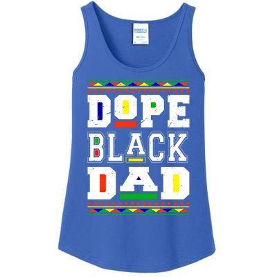 Dope Black Dad Matter African Melanin Black History Month Funny Gift Ladies Essential Tank