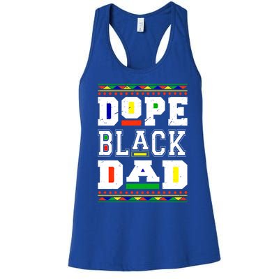 Dope Black Dad Matter African Melanin Black History Month Funny Gift Women's Racerback Tank