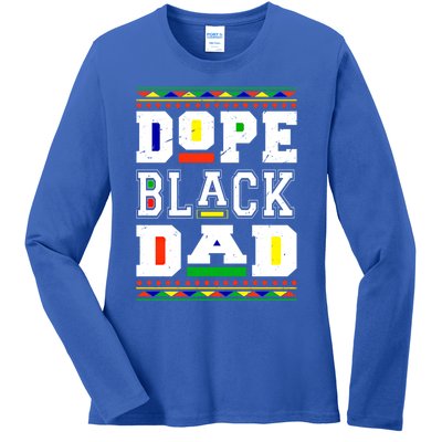 Dope Black Dad Matter African Melanin Black History Month Funny Gift Ladies Long Sleeve Shirt