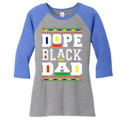 Dope Black Dad Matter African Melanin Black History Month Funny Gift Women's Tri-Blend 3/4-Sleeve Raglan Shirt