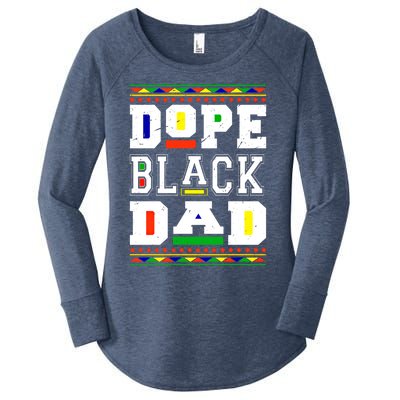 Dope Black Dad Matter African Melanin Black History Month Funny Gift Women's Perfect Tri Tunic Long Sleeve Shirt