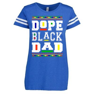 Dope Black Dad Matter African Melanin Black History Month Funny Gift Enza Ladies Jersey Football T-Shirt