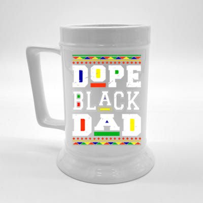 Dope Black Dad Matter African Melanin Black History Month Funny Gift Beer Stein