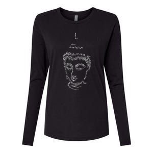 Drypoint Buddha Womens Cotton Relaxed Long Sleeve T-Shirt