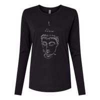 Drypoint Buddha Womens Cotton Relaxed Long Sleeve T-Shirt