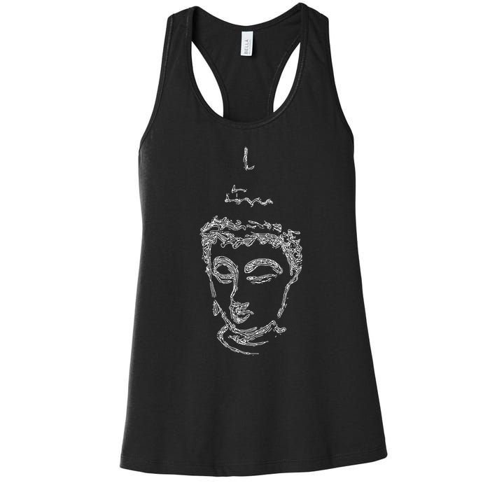 Drypoint Buddha Women's Racerback Tank