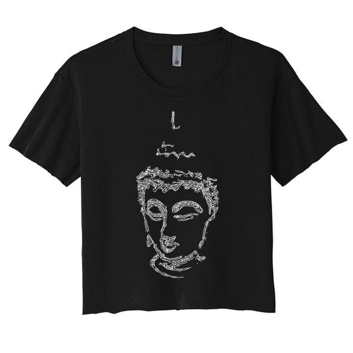 Drypoint Buddha Women's Crop Top Tee