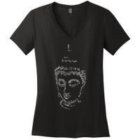 Drypoint Buddha Women's V-Neck T-Shirt